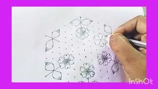 13*7 beautiful flowers rangoli chukkala muggulu 🌺🌺