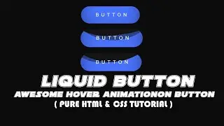 Html5 css3 Awesome Hover Animation on Button Pure Css Liquid Button Hover Effects bangla