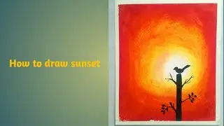 How to Draw a Sunset Silhouette | Easy Mini Art Tutorial