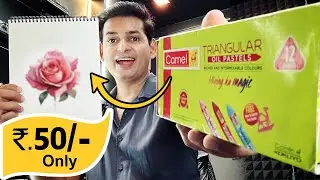 Can we draw Realistic with ₹50 Art Material?? Drawing with the Cheapest Art Supplies