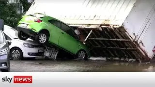 30 missing after houses collapse during severe floods in Germany