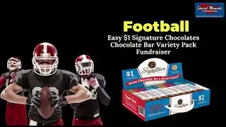 Easy $1 Football Signature Chocolate Variety Chocolate Bar Fundraiser