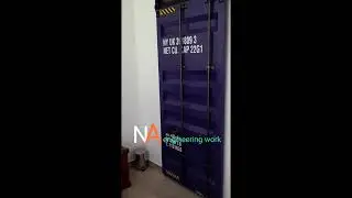 Attractive container type of Sliding Door at an Office Entrance