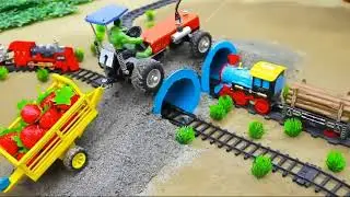Mini Tractor Farming with Strawberry | Fun Farming Tractor Video | Sakhimitra Art Presents