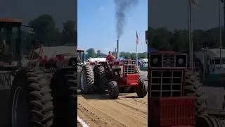 Duals on 21,000 lb IH Farm Stock Tractor Pulling Goshen, IN.