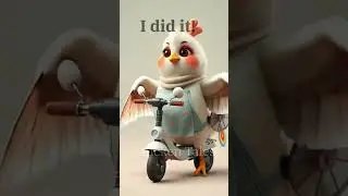 Obese Chicken Can&rsquo;t Fly&hellip; So She Builds flying Scooter!! #motivation #trending #shorts #ytshorts