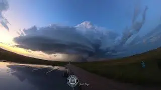 Storm Chase Timelapse 8/10/2023  Part 2.....Bonus Structure! #ndwx #supercell