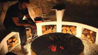 🔥ESTUPENDA BARBACOA EN EL FIRE PIT. PATATAS ASADAS Y HAMBURGUESAS🍖