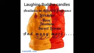 Laughing Buddha Aroma candle for #gift | DM to order @swastik_soul | #hoops #aromatherapy #candle