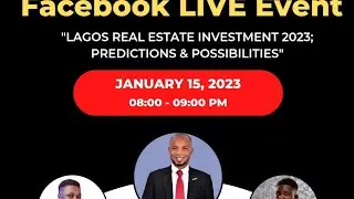 facebook live event : real estate investment in lagos 2022 by Bright Peterside #realestate