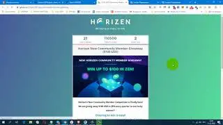 HORIZEN FAUCET Немного Информации, 1zen =$10,84 USD, сбор 1 раз в день