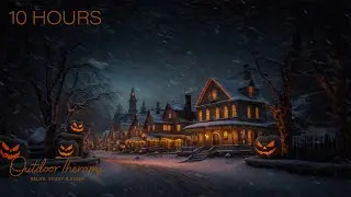 Halloween Blizzard for Relaxation and Sleep | Howling Wind & Blowing Snow Ambience | 10 HOURS