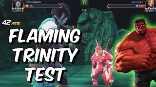 Flaming Trinity Test - Alliance War Gameplay - Marvel Contest Of Champions