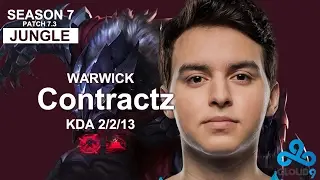 C9 Contractz : Warwick vs Kha'zix | Jungle | NA LOL | Patch 7.3 | Season7