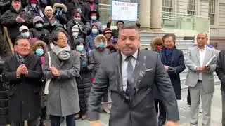 NYC mayor Eric Adams veto of #howmanystopsact city hall steps 1/19/2023 #backtheblue #nypd #nyc #nyc
