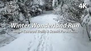 Virtual Winter Wonderland Run in &Aring;sbie forest, Norway: Snow-Covered Trails & Scenic Forest Hills ❄️🌲
