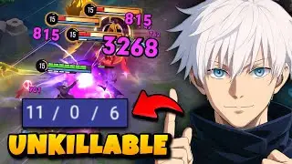 KONGMING GOJO SATORU SKIN IS UNKILLABLE AND A PAY TO WIN SKIN PEAK RANK GAMEPLAY | HONOR OF KINGS