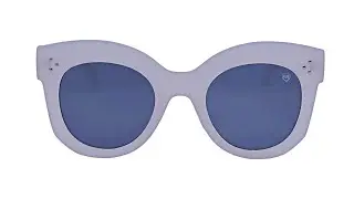 MK8846 - &Oacute;culos De Sol Feminino Redondo Gateado Retro Acetato Mackage - Branco