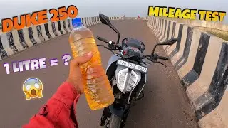 KTM Duke 250 Bs6 Mileage Test After 1st Service | Unexpected 🫢#ktm