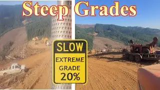 Extreme grades, Driving on mountain logging roads with steep grades in the  Cascade mountains Oregon