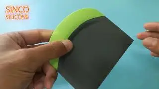 Silicone Dough Scraper, Curved Edge Flexible  for Baking, Food Grade Silicone Bench Scraper