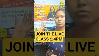 JOIN THE ODIA GRAMMAR LIVE MARATHON CLASS @4PM | 200+ MCQs DISCUSSION #shortsfeed #shorts #osstet
