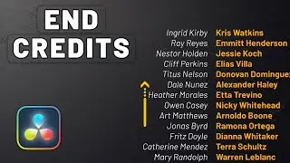 Create Reusable END SCREEN CREDITS Animation In Davinci Resolve