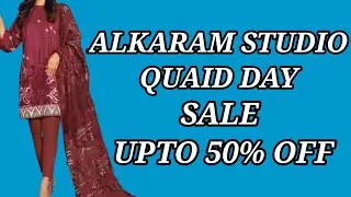 Alkaram Studio Winter Sale Unstitched 2020|Alkaram Studio Quaid Day get upto 50%Off