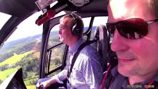 Helicopter Flight with Ari Vatanen WRC Finland 2015 EC120B Helicopter