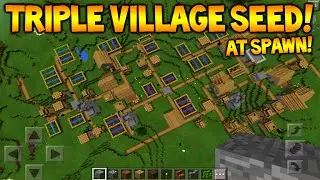 ТРИ ДЕРЕВНИ НА СПАУНЕ!! Сид Minecraft Pocket Edition 0.14.3 - 4 деревни, 4 хижины ведьмы!