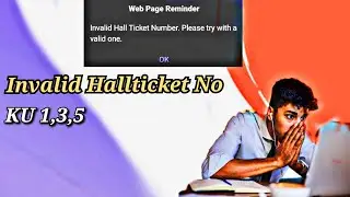 Invalid Hallticket No try with valid one ??? || KU university 1,3,5 sem Revaluation results 2022