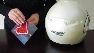 How to apply rhinestone car decals to your motorcycle helmet