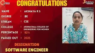 Student Placement Story From QSpiders/JSpiders | Chrompet Chennai