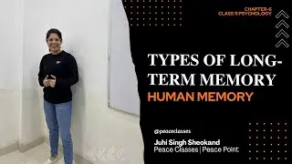 Types of Long-Term Memory | Human Memory | Class 11 Psychology Chapter 6 | Peace Classes