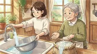 Snow Falling Outside Grandmother&rsquo;s Kitchen Window | Quiet Soup, Flickering Light the Feeling of Home