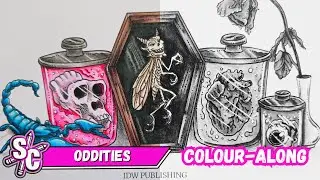 Colour-Along 'ODDITIES' From The Beauty of Horror Ghouliana's Sanctuary For Monsters By Alan Robert