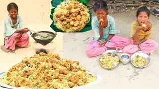 village style CHICKEN BIRYANI cooking and eating by santali tribe child || Rural Village Kitchen