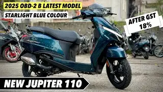 2025 All New Tvs Jupiter 110 Obd-2 B Model Review ❤️| Starlight Blue Colour 😍 New Price, Features 🔥