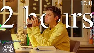 LIVE | 2-HOUR study with me 📚⛈️ rain sounds & pomodoro timer 60 & 10