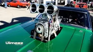 SICK '68 SS CAMARO  8/71 BLOWN ALCOHOL INJECTED SB CHEVY WARMING UP AT BYRON