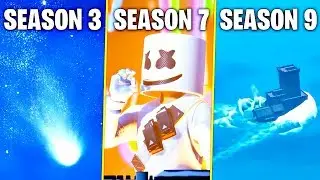 ALL Fortnite EVENTS So Far! (Meteor - Polar Peak Monster)
