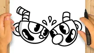 HOW TO DRAW CUPHEAD AND MUGMAN | Step by Step Simple and Easy