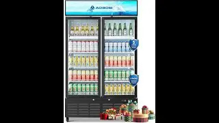 AAOBOSI Commercial Glass Door Refrigerator Review 27 Cu.Ft Merchandiser Cooler