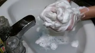 Asmr Dial white bar soap lathering