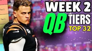 Fantasy Football QB Tiers Revealed! | Week 2 Rankings
