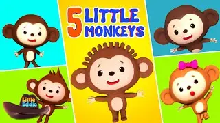 Five Little Monkeys Jumping on the Bed | Kids Nursery Rhyme