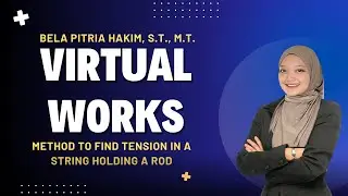 Virtual Work Method to Find Tension in a String Holding a Rod | Engineering Mechanics