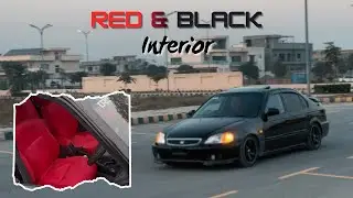 Red & Black Interior in Honda Civic 2000 EK - Total Cost 💰- Peshawar 