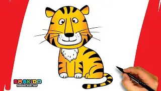 How to Draw a Cute Tiger For Kids | Easy Tiger Drawing Step by Step For Children