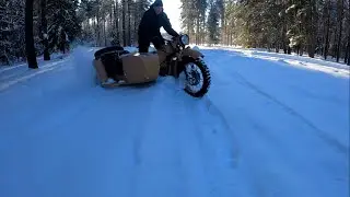 Днепр 2wd в -23С! Сломал редуктор,но покатались!